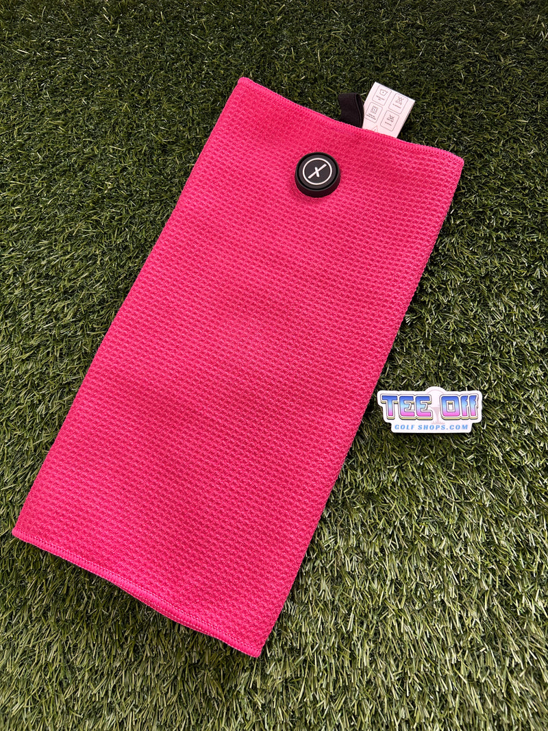 Lush Pink Microfiber Magnetic Golf Towel
