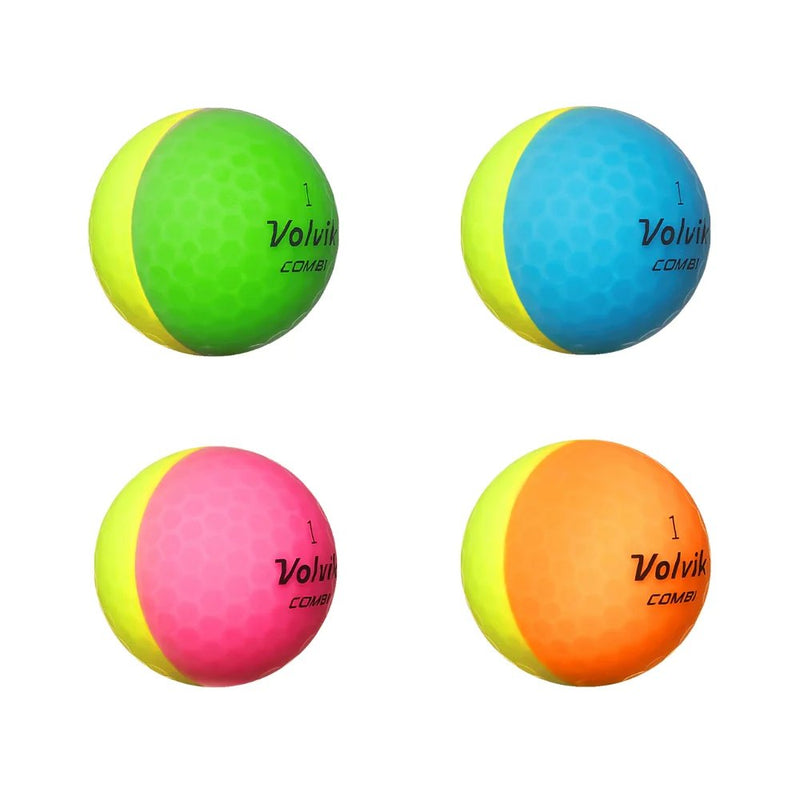 Volvik Vivid Combi Dozen Multi-Color Golf Balls
