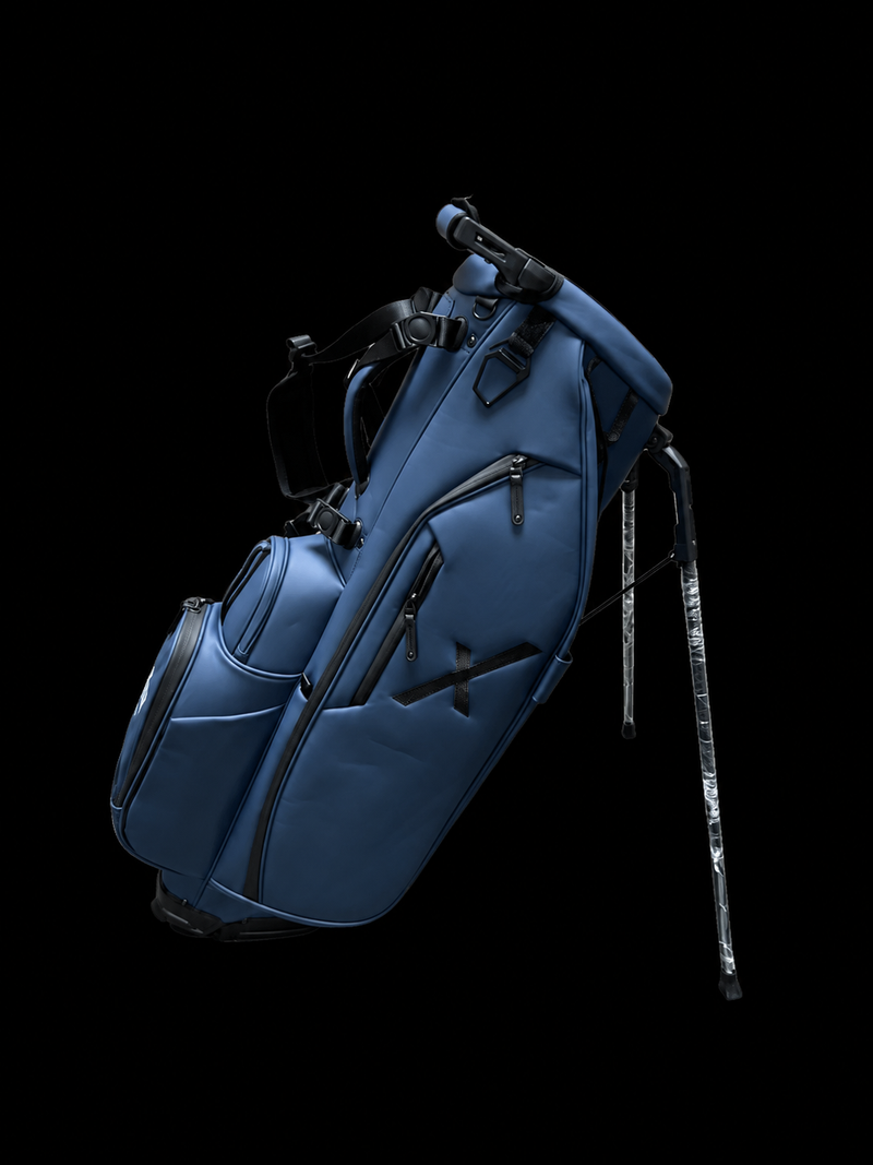 Indigo Axis 2.0 Vegan Leather 6-Way Golf Carry Bag by OEM Golf
