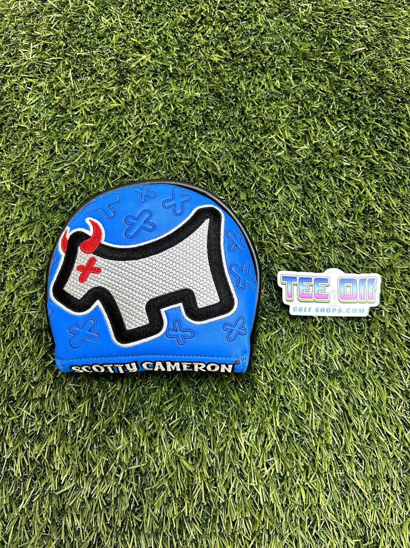 Scotty Cameron Custom Shop Carbon JunkYard Dog Blue Red Eyes Mallet Head Cover