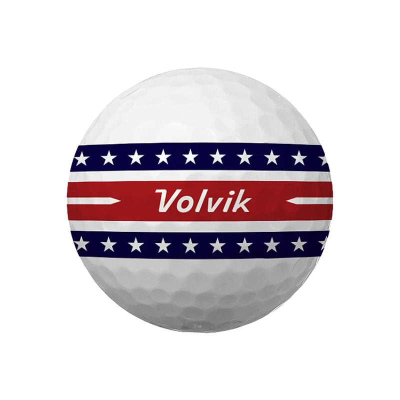 Volvik Power Soft (USA Patriot Edition) Dozen White/Red/Blue Golf Balls