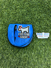 Scotty Cameron Custom Shop Carbon JunkYard Dog Blue Red Eyes Mallet Head Cover