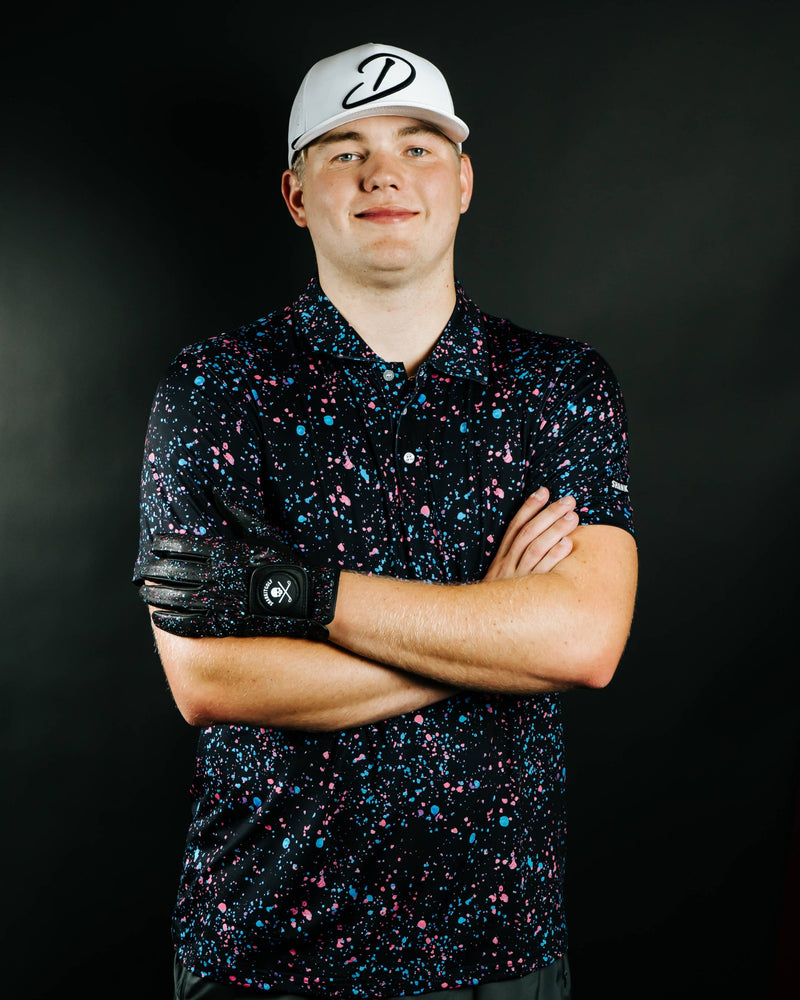 Paint Splatter Polo Black