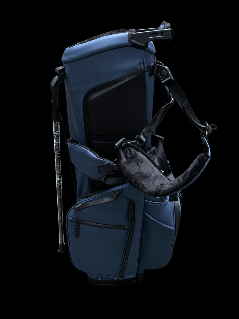 Indigo Axis 2.0 Vegan Leather 6-Way Golf Carry Bag by OEM Golf