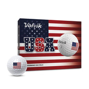 Volvik Power Soft (USA Flag) Dozen White/Red/Blue Golf Balls