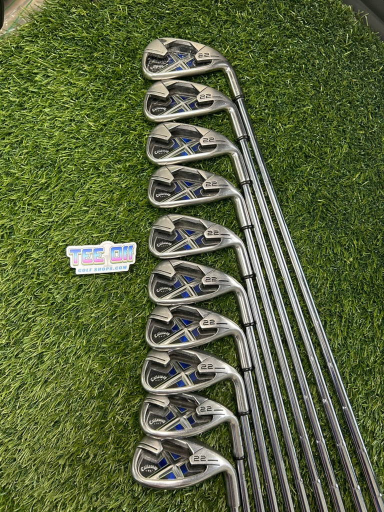 Callaway X-22 3-SW Irons Set Steel Uniflex GP Grips RH