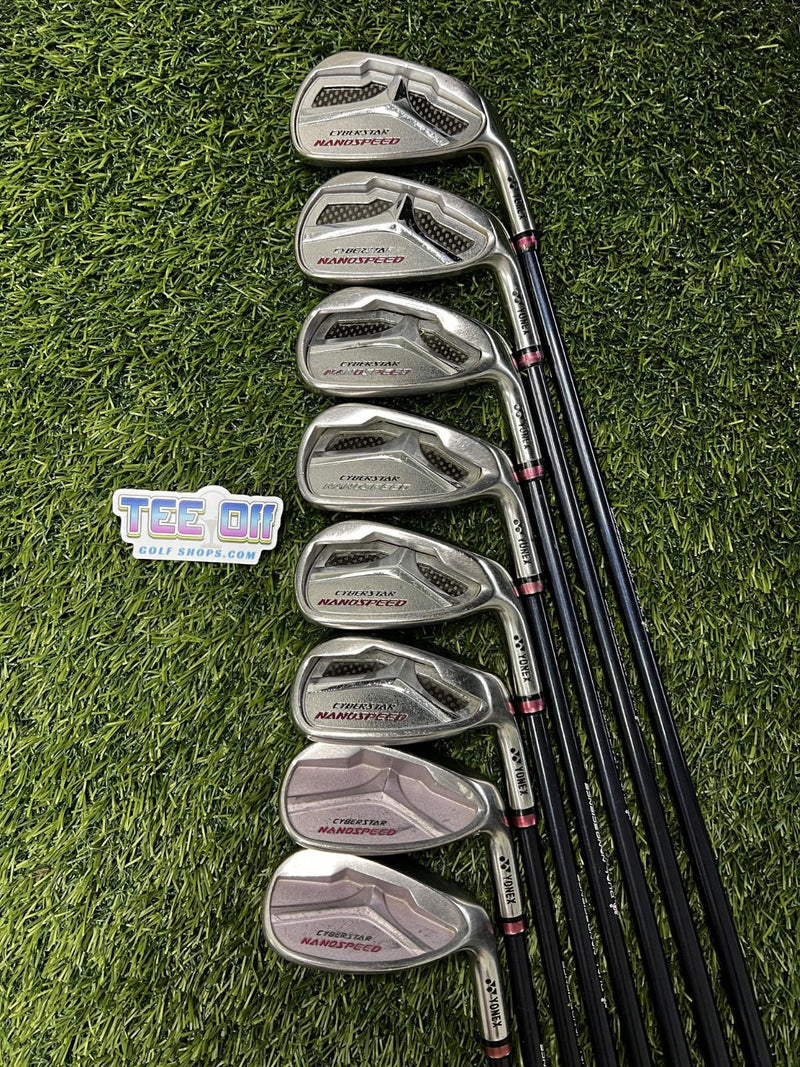 Ladies Yonex Cyberstar Nanospeed Irons Set 4-SW CFS W Flex RH – Pre-Owned Golf Club – TEE OFF Golf Shops