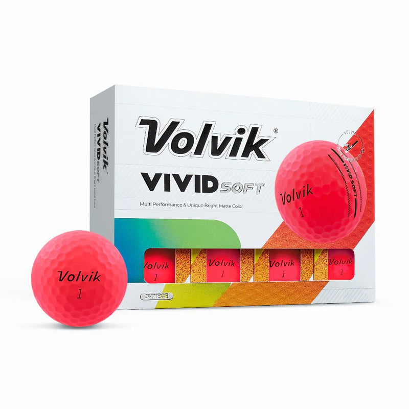Volvik Vivid Soft Dozen Pink Golf Balls
