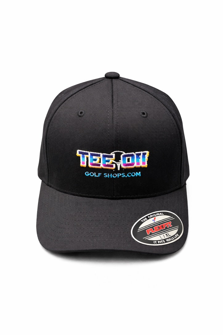 TEE Off Golf Shops FlexFit Black Golf Hat