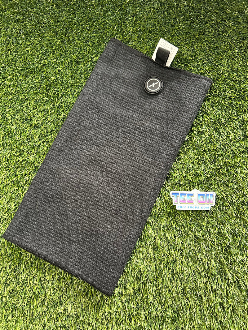 Onyx Black Microfiber Magnetic Golf Towel