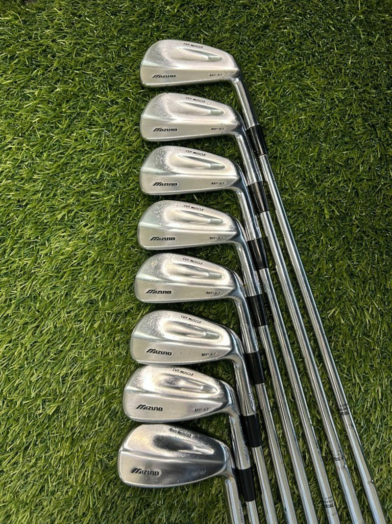 Mizuno MP 67 Iron Set 3-PW S300 Stiff Flex GP Grips RH
