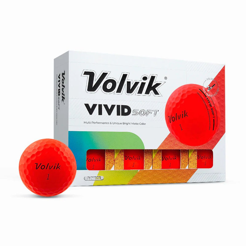 Volvik Vivid Soft Dozen Red Golf Balls