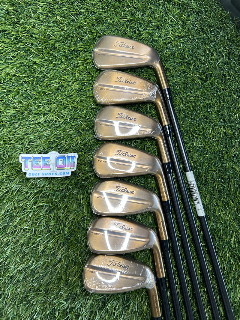 NEW Titleist Limited Edition Oil Can T250 Iron Set 4-PW AMT Black Stiff Flex RH