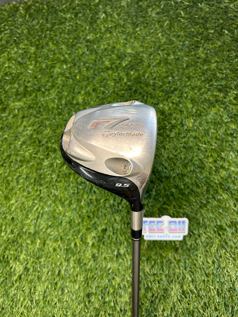 TaylorMade R7 Quad Driver 9.5 Loft MAS Stiff Flex Wrap Grip RH