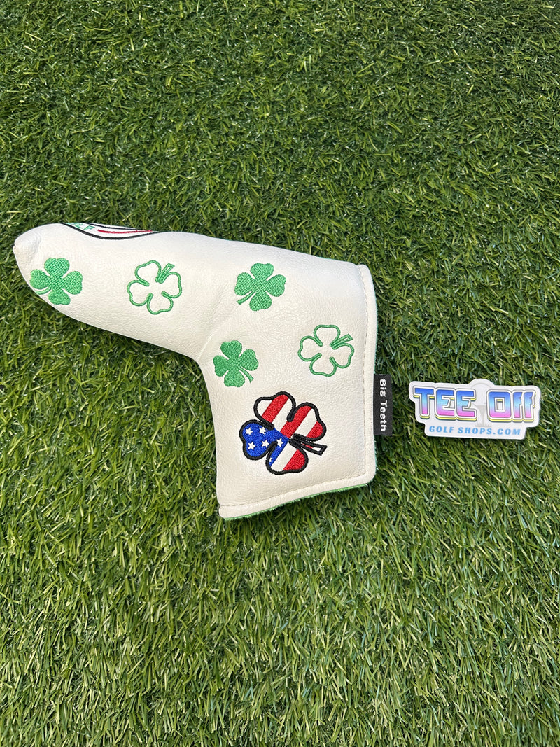 Big Teeth Shamrock White Blade Putter Head Cover