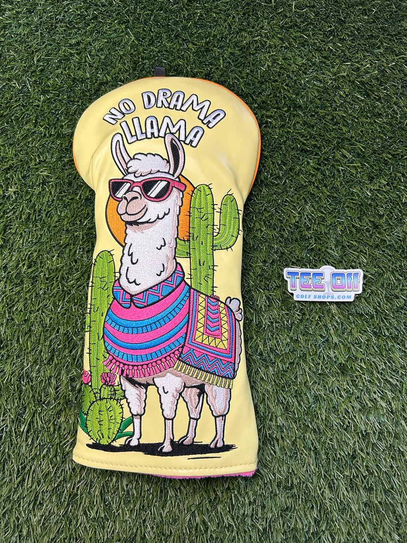 No Drama Llama Leather Driver Head Cover Craftsman Golf
