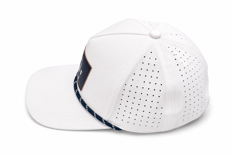 Cali Golf Snapback Cap by OEMxGolf White/Navy
