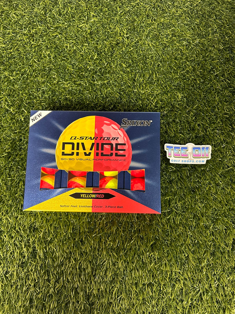 Srixon Q-Star Tour Divide Dozen Yellow/Red Golf Balls