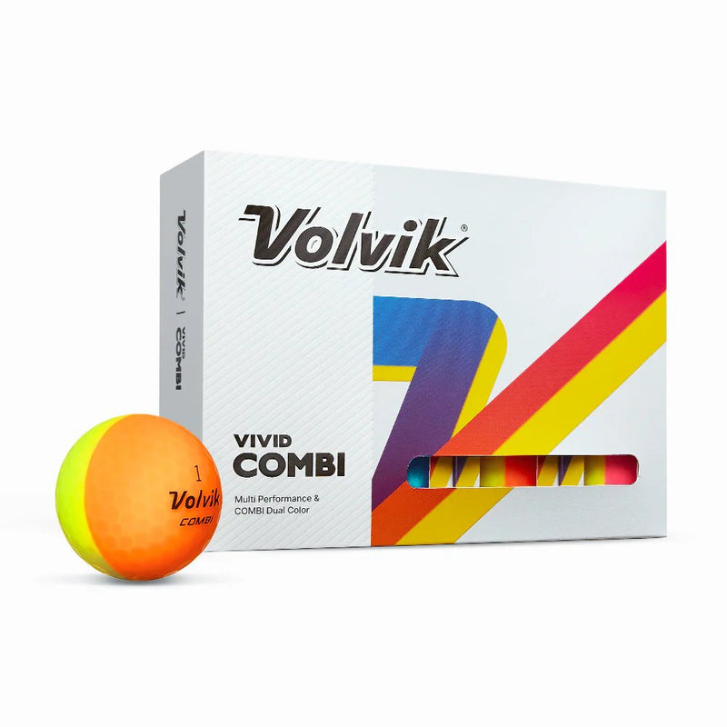 Volvik Vivid Combi Dozen Multi-Color Golf Balls
