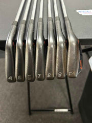 Cobra King Forged MB Black Irons Set 4-PW DG S400 Stiff Flex SS Grips RH