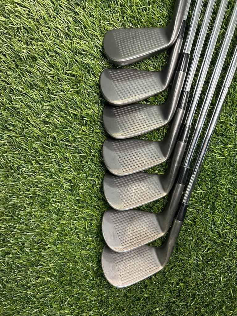 Cobra King Forged MB Black Irons Set 4-PW DG S400 Stiff Flex SS Grips RH