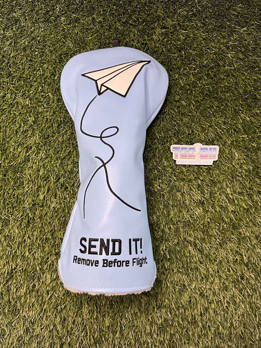 Send It! Blue Leather Driver Head Cover Craftsman Golf