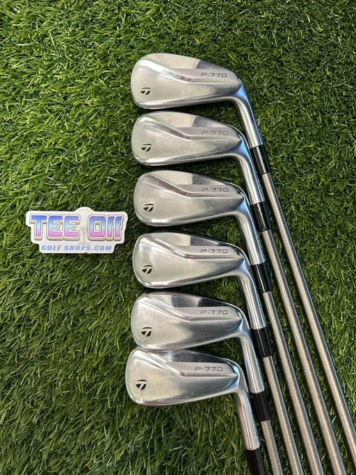 TaylorMade P770 Irons Set 6-AW SteelFiber F3 Regular Flex GP Grips RH – Pre-Owned Golf Club – TEE OFF Golf Shops