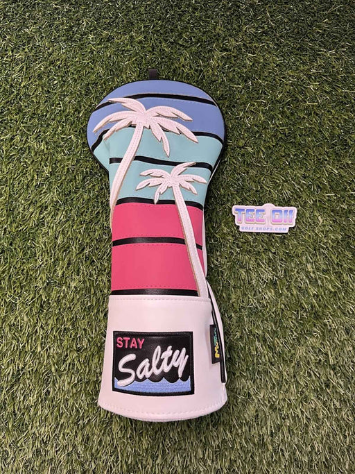 Stay Salty Palm Trees Leather Driver Head Cover Craftsman Golf