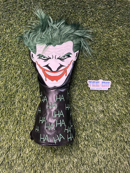 Joker HaHaHa Black Leather Driver Head Cover Craftsman Golf