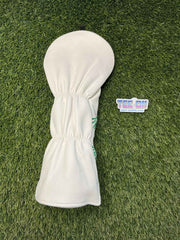 Flamingo White Leather Driver Head Cover Craftsman Golf