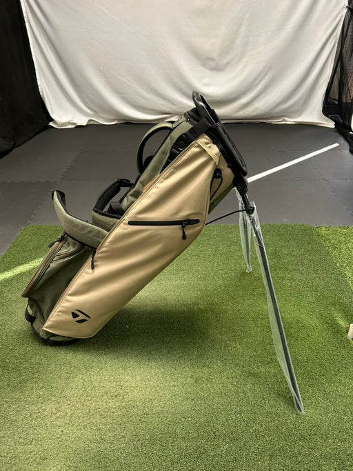 NEW TaylorMade FlexTech Lightweight Golf Stand Bag 3-Way Tan Olive – Pre-Owned Golf Club – TEE OFF Golf Shops