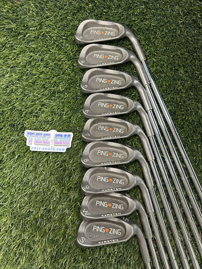 Ping Zing Karsten Orange Dot Irons Set 3-SW KT-M Stiff Flex Champkey Grips RH