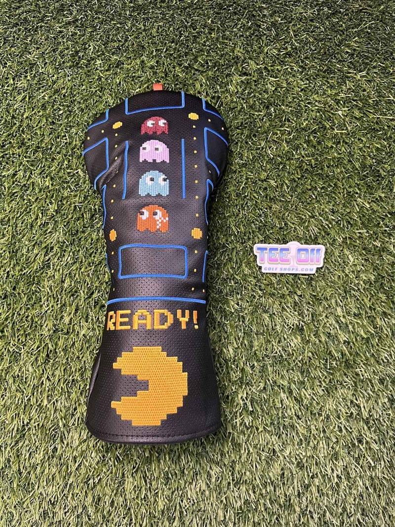 Pacman READY Black Leather Driver Head Cover Craftsman Golf