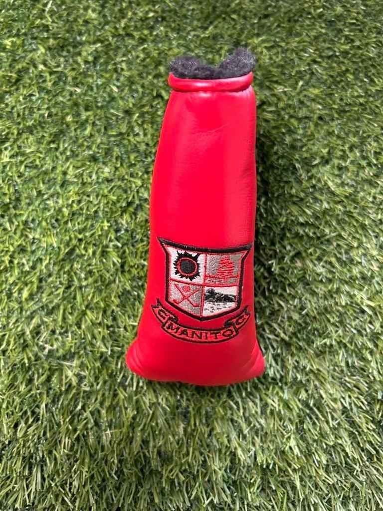 Manito CC Red Leather Blade Putter Head Cover