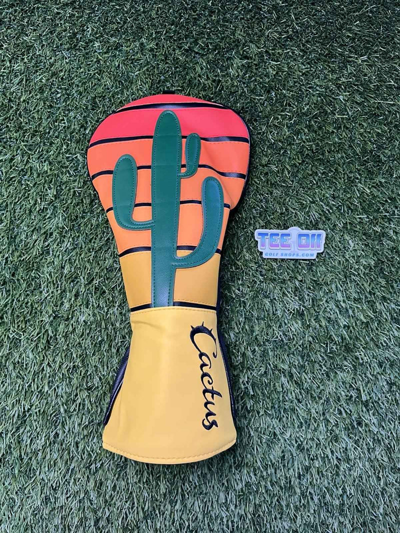 Desert Cactus Sunset Leather Driver Head Cover Craftsman Golf