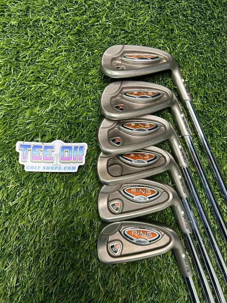 Ping i10 White Dot Irons Set 5-PW AWT Stiff Flex GP Grips RH