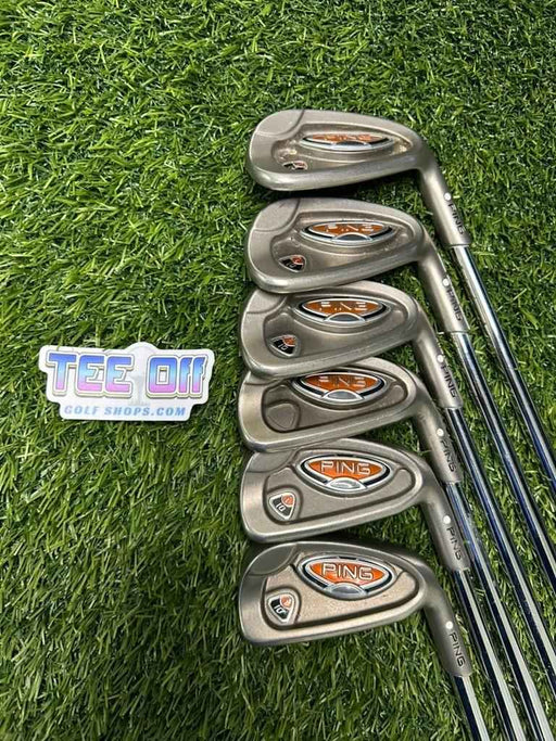 Ping i10 White Dot Irons Set 5-PW AWT Stiff Flex GP Grips RH